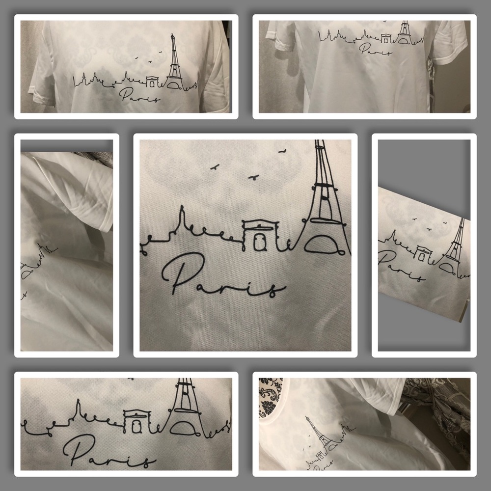 NWOT White Graphic T-Shirt XL